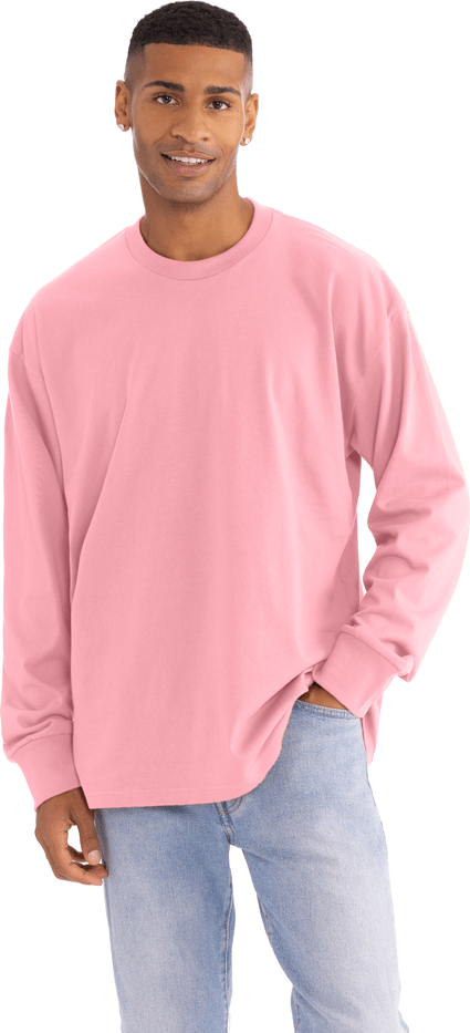 Next Level 7211 Heavyweight Cotton Long Sleeve T-Shirt - Light Pink