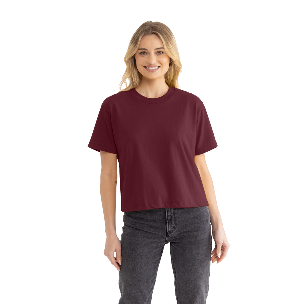 Next Level 7610 Women's Heavyweight High Boxy T-Shirt - Maroon