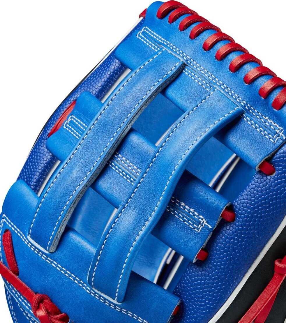 Wilson 2024 A2K Mookie Betts 12.50&quot; Outfield Glove WBW101626125 - Blue Black Red - HIT a Double - 5