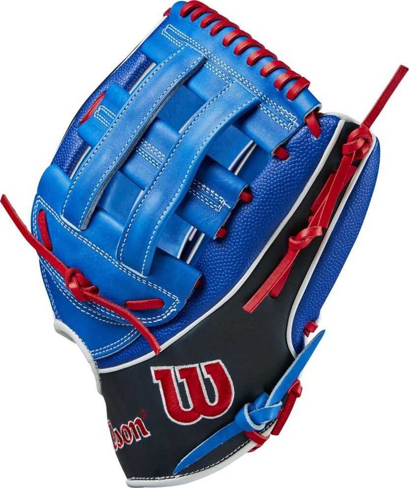 Wilson 2024 A2K Mookie Betts 12.50&quot; Outfield Glove WBW101626125 - Blue Black Red - HIT a Double - 4