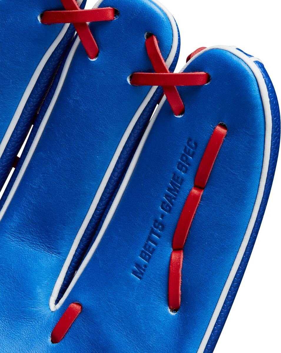 Wilson 2024 A2K Mookie Betts 12.50&quot; Outfield Glove WBW101626125 - Blue Black Red - HIT a Double - 8