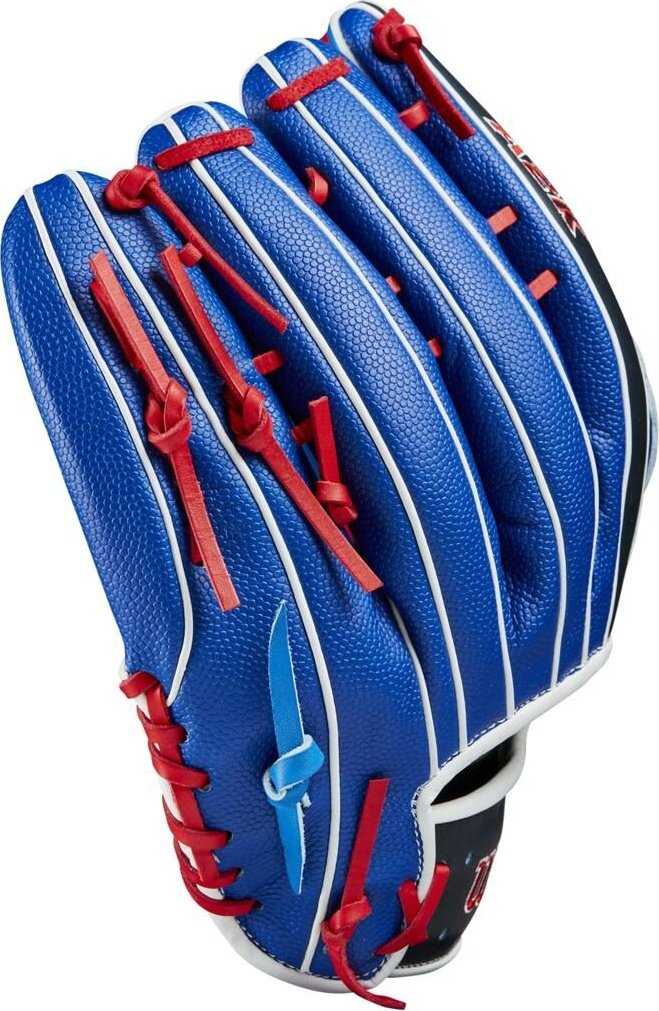 Wilson 2024 A2K Mookie Betts 12.50&quot; Outfield Glove WBW101626125 - Blue Black Red - HIT a Double - 6