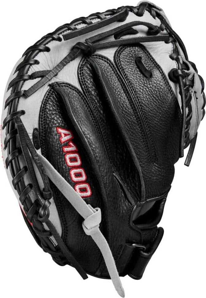 Wilson A1000 CM33 33.00&quot; Catcher&#39;s Mitt WBW10145433 - Silver Black Red - HIT a Double - 5