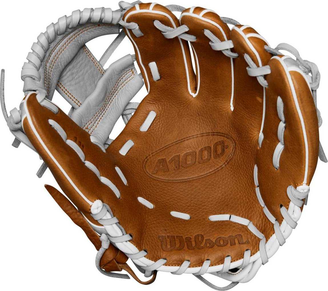 Wilson A1000 PF11 11.00&quot; Infield Glove - Saddle Tan Silver - HIT a Double - 2