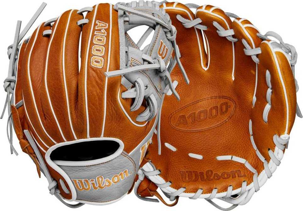 Wilson A1000 PF11 11.00&quot; Infield Glove - Saddle Tan Silver - HIT a Double - 3