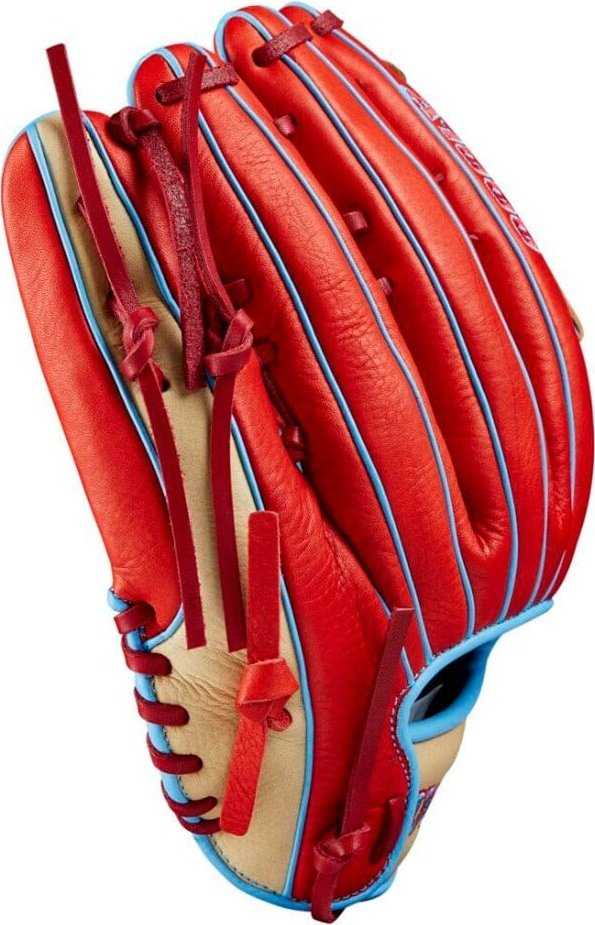 Wilson A1000 PF1892 12.25&quot; Outfield Glove - Red Blonde Blue - HIT a Double - 5