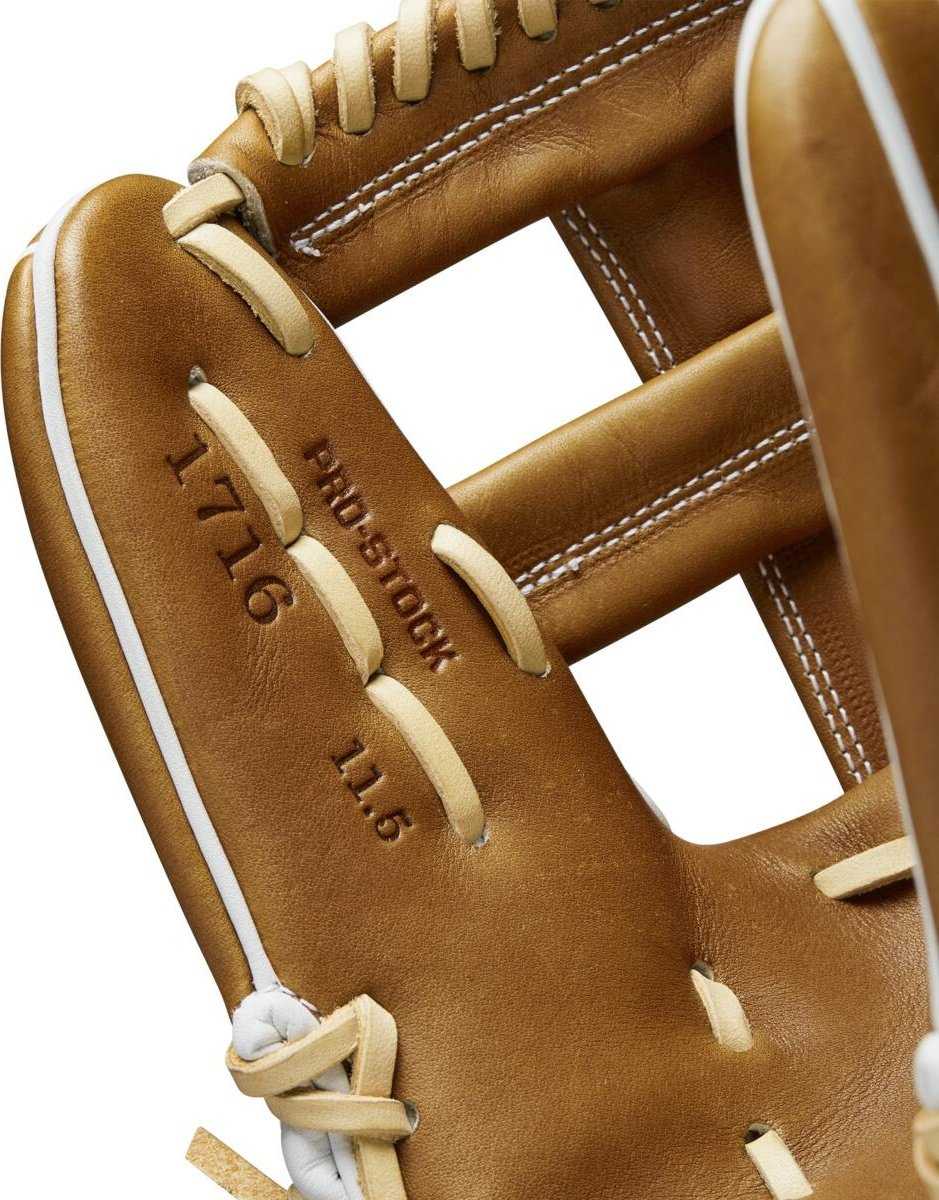 Wilson A2000 1716 11.50&quot; Infield Glove WBW101384115 - Blonde Saddle Tan - HIT a Double - 8