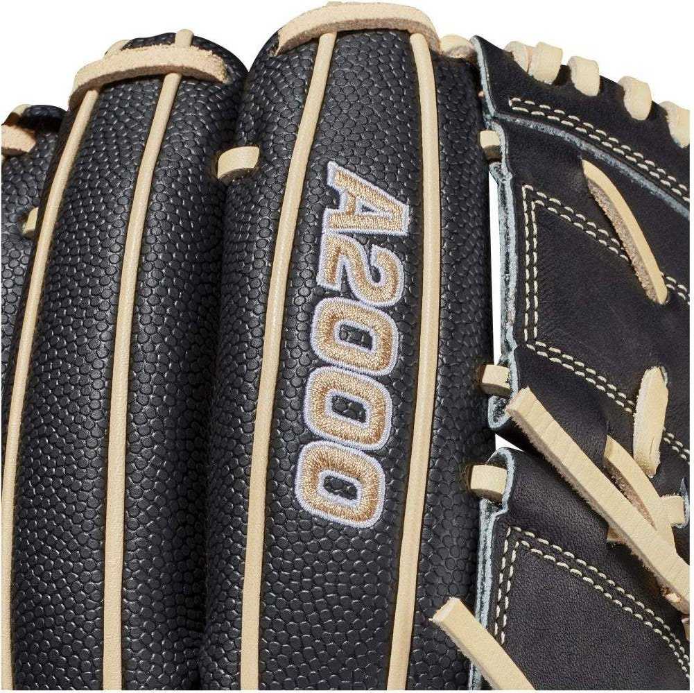 Wilson A2000 B2SS 12.00&quot; Pitcher&#39;s Baseball Glove - Black Blonde - HIT a Double - 7