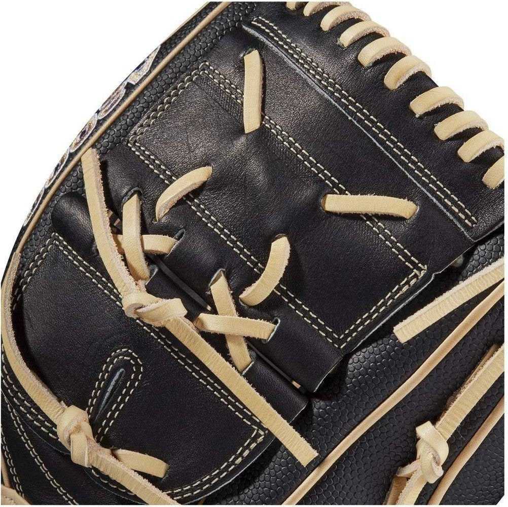 Wilson A2000 B2SS 12.00&quot; Pitcher&#39;s Baseball Glove - Black Blonde - HIT a Double - 6