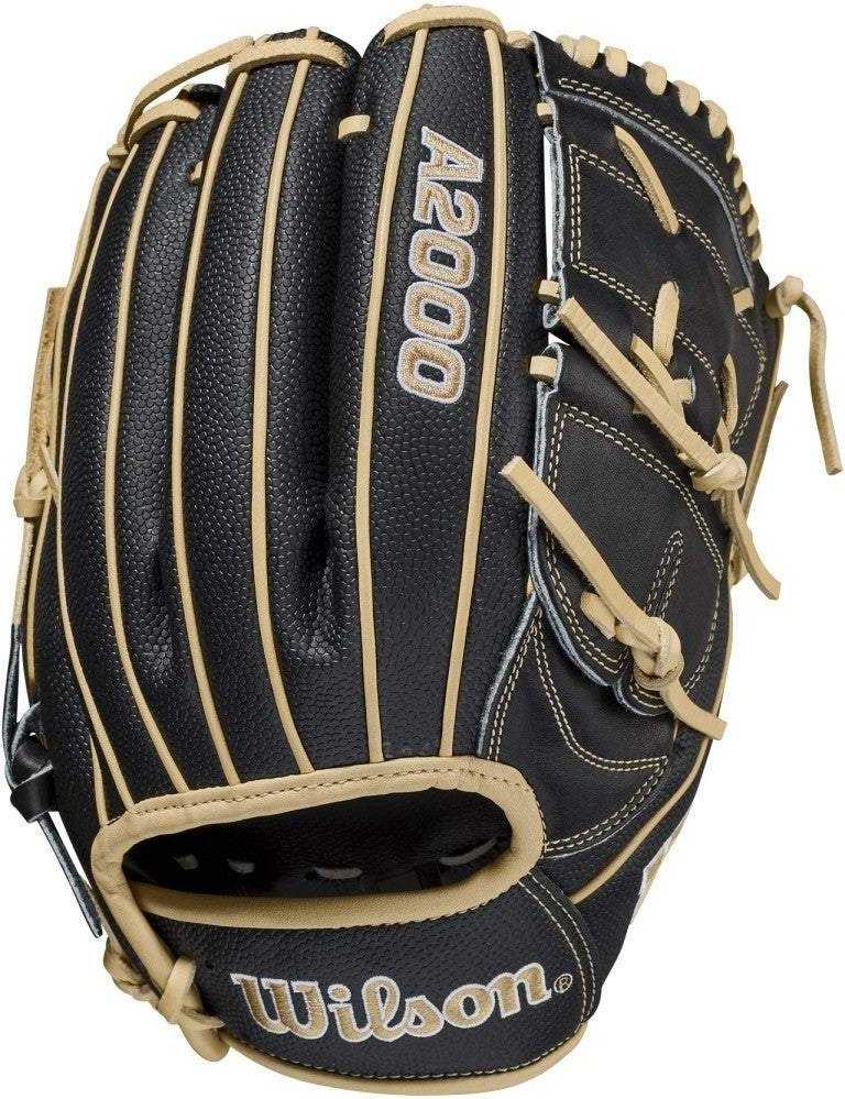 Wilson A2000 B2SS 12.00&quot; Pitcher&#39;s Baseball Glove - Black Blonde - HIT a Double - 1