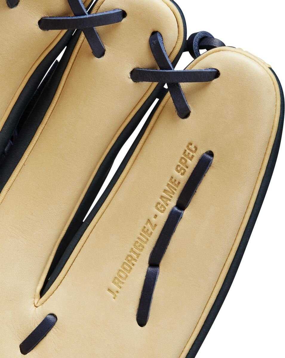 Wilson A2000 Julio Rodriguez JR44 GM 12.75&quot; Outfield Glove WBW1016351275 - Blonde Navy - HIT a Double - 8