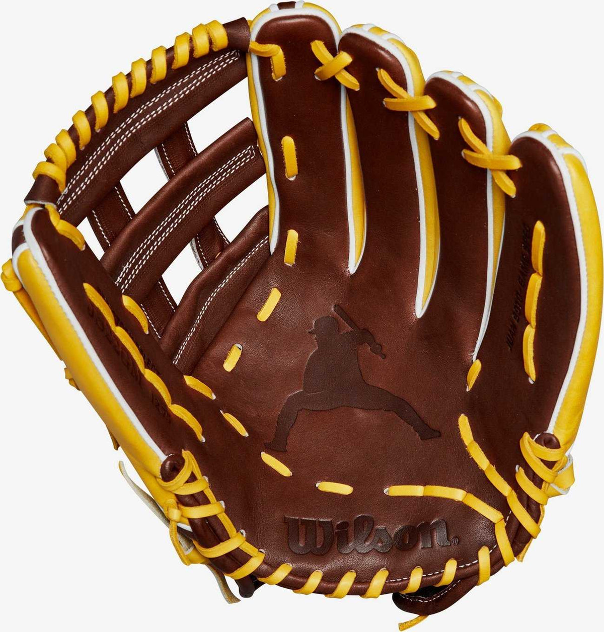 Wilson A2K JS22 Juan Soto GM 12.75&quot; Outfield Glove - Yellow Brown - HIT a Double - 2