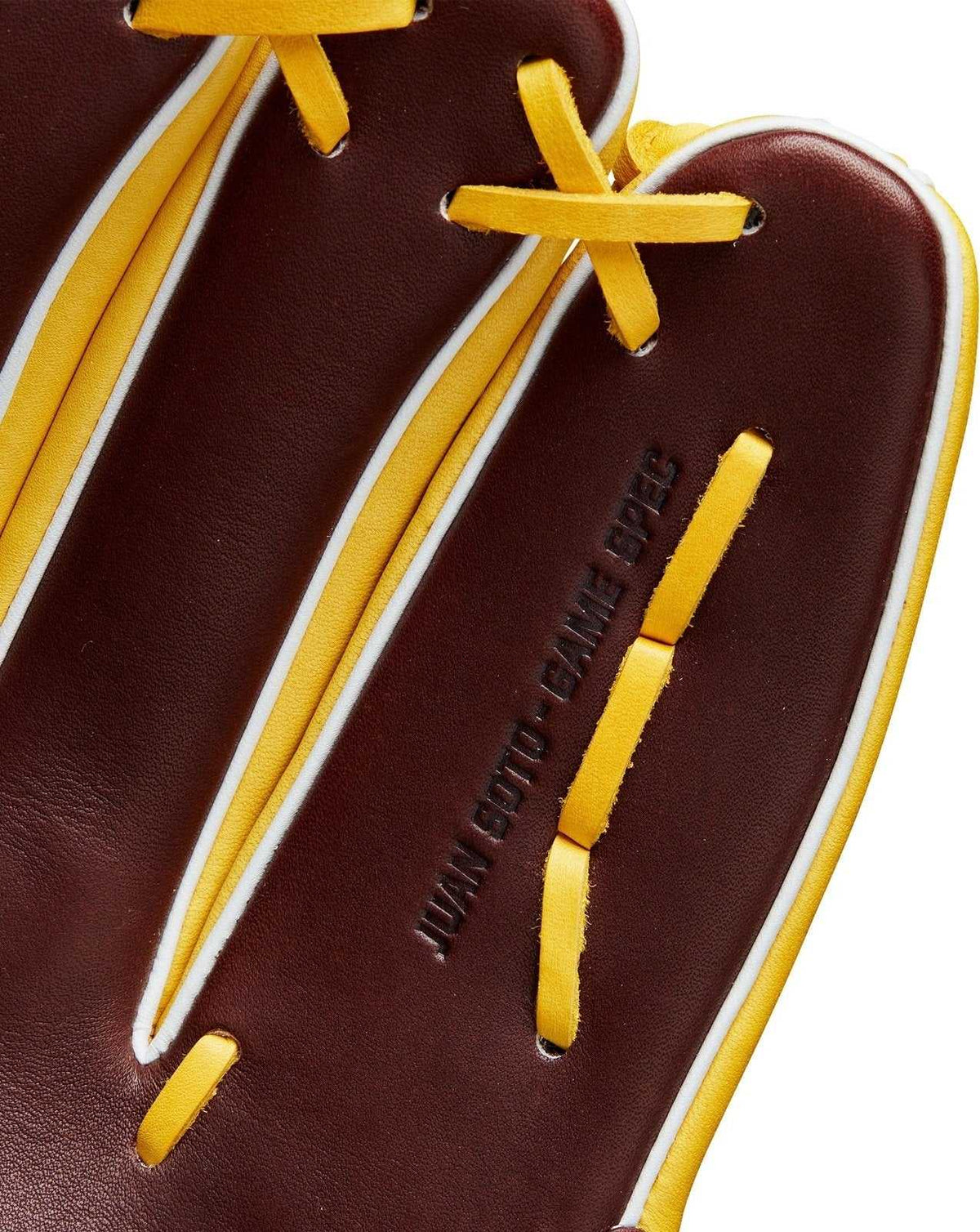 Wilson A2K JS22 Juan Soto GM 12.75&quot; Outfield Glove - Yellow Brown - HIT a Double - 8