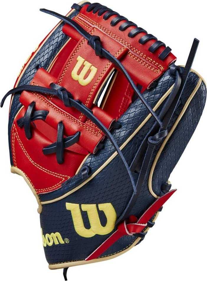 Wilson A2K Ozzie Albies GM 11.50&quot; Infield Glove WBW101629115 - Red Navy - HIT a Double - 4
