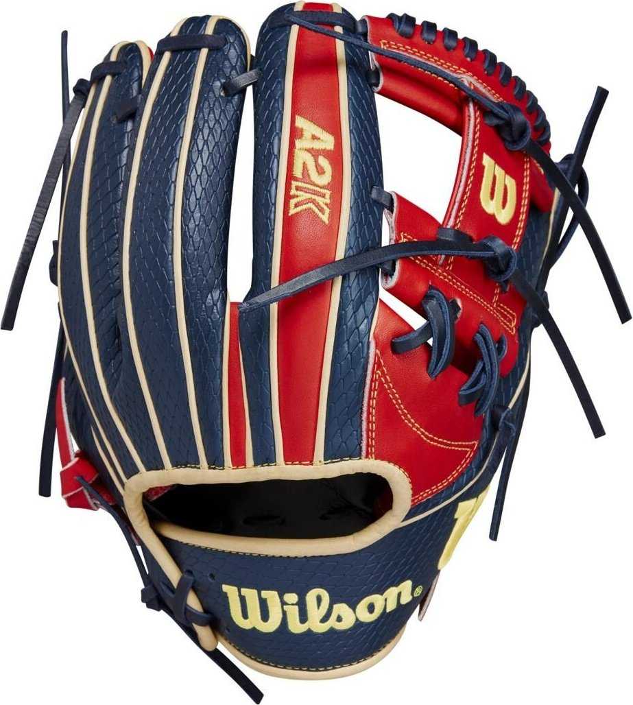 Wilson A2K Ozzie Albies GM 11.50&quot; Infield Glove WBW101629115 - Red Navy - HIT a Double - 1