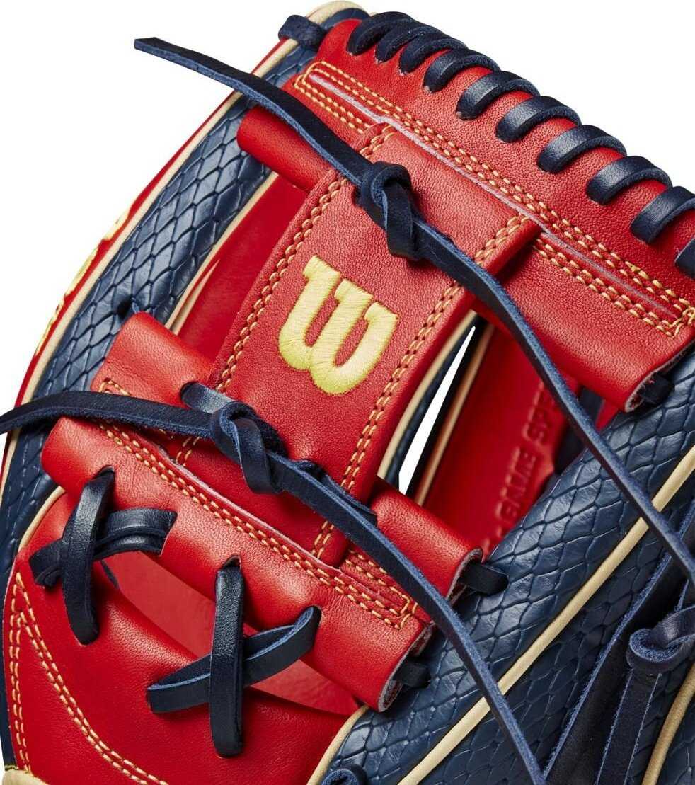 Wilson A2K Ozzie Albies GM 11.50&quot; Infield Glove WBW101629115 - Red Navy - HIT a Double - 5