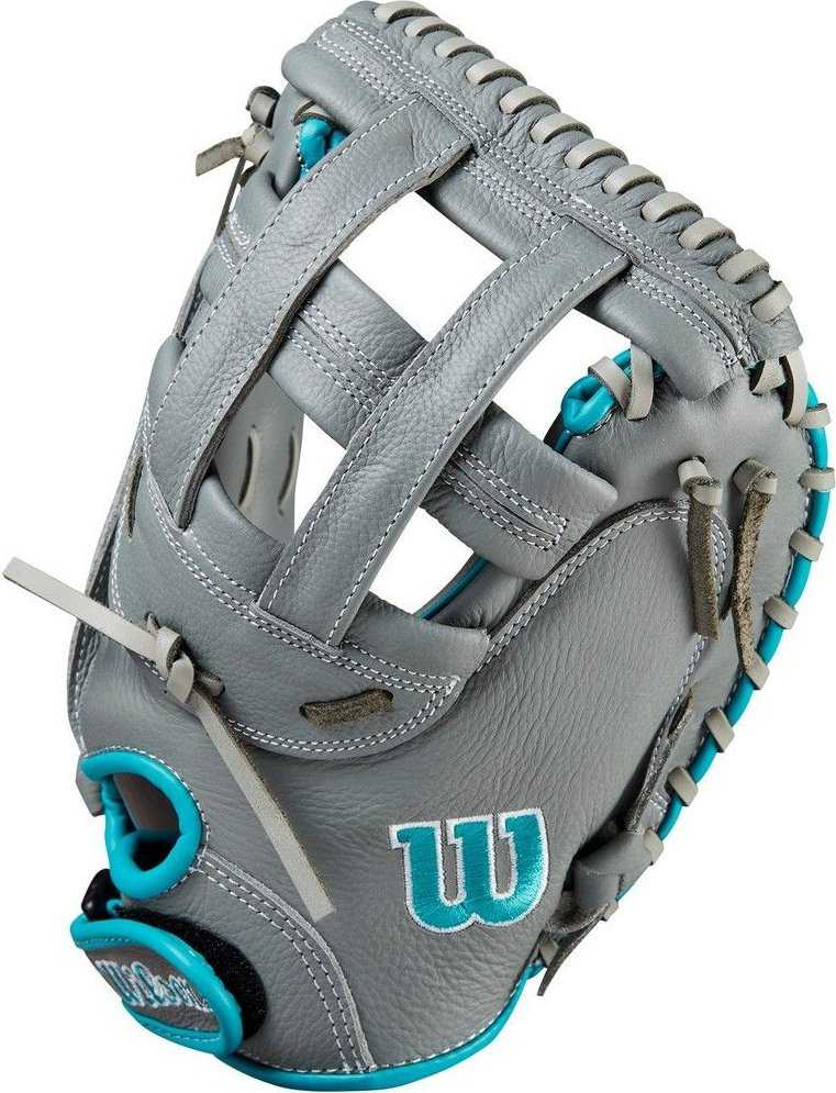 Wilson A500 Siren Youth Fastpitch 32.00&quot; Cather&#39;s Mitt - Gray Teal - HIT a Double - 4
