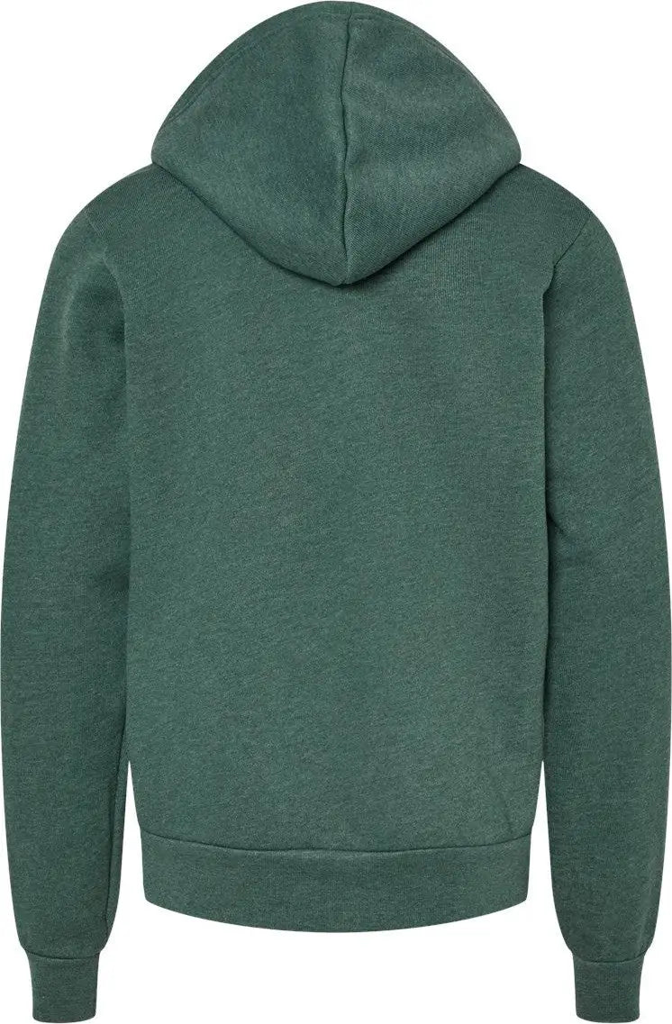 Bella + Canvas 3719y Youth Sponge Fleece Hoodie - Heather Forest - s
