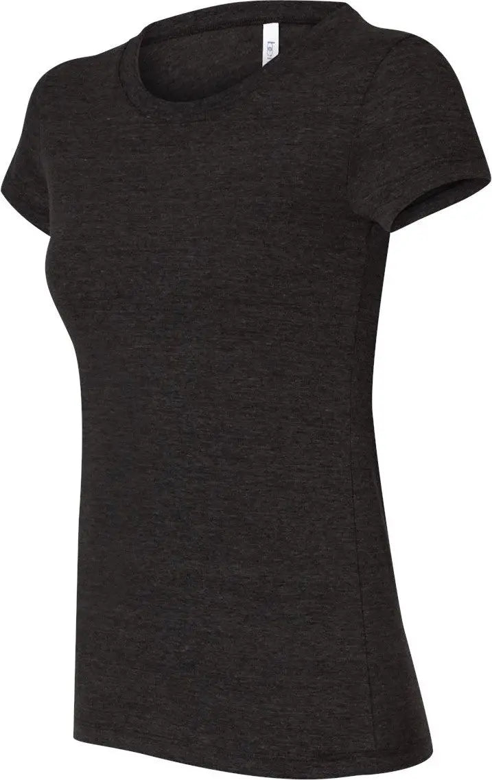 Bella + Canvas 8413 Women’s Triblend Tee - Charcoal Black - Dark Gray / s