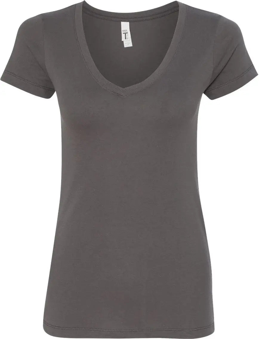Next Level 1540 Women’s Ideal V-neck T-shirt - Dark Gray - Ladies Xs