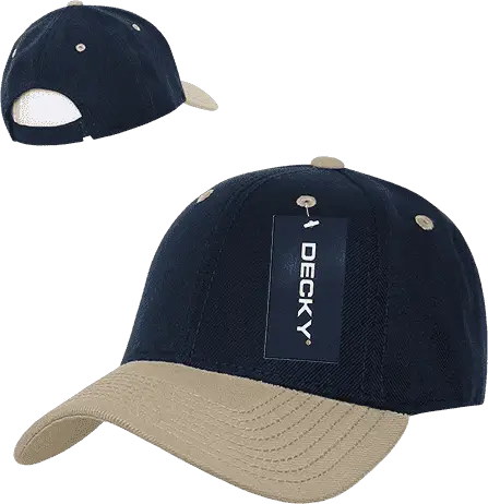 Decky 206 Low Structured Baseball Cap - Navy Vegas Gold - one Size Fits Most
