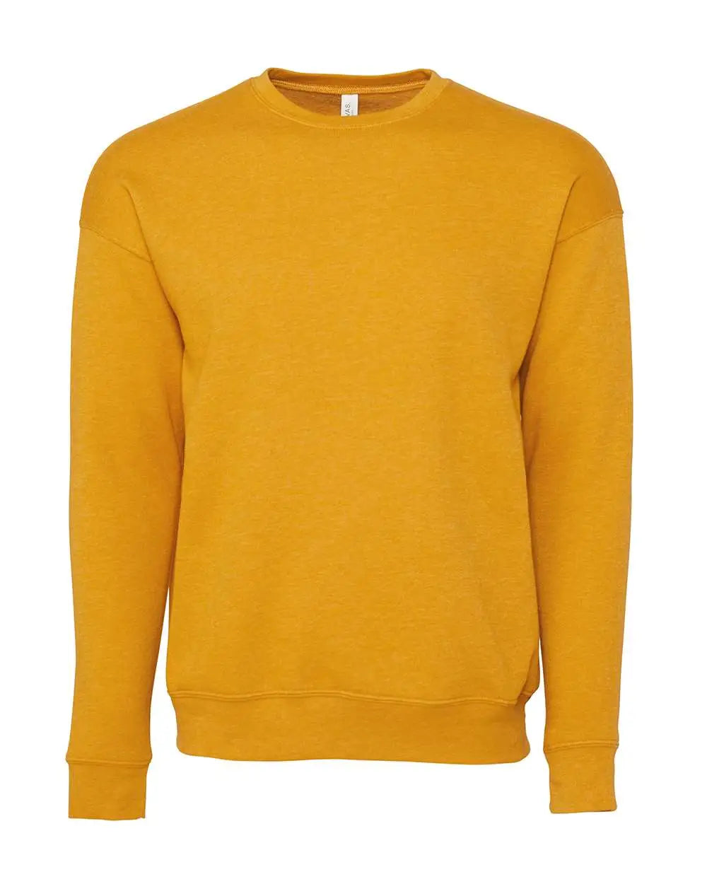 Bella + Canvas 3945 Sponge Fleece Drop Shoulder Crewneck Sweatshirt - Heather Mustard - Gold / Xs