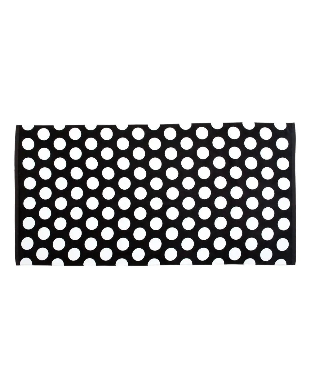 Carmel Towel Company C3060p Polka Dot Velour Beach - Black - one Size Fits Most