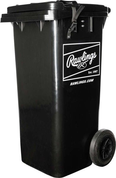 Rawlings Rolling Ball Bin with Spring Loaded Basket - Black