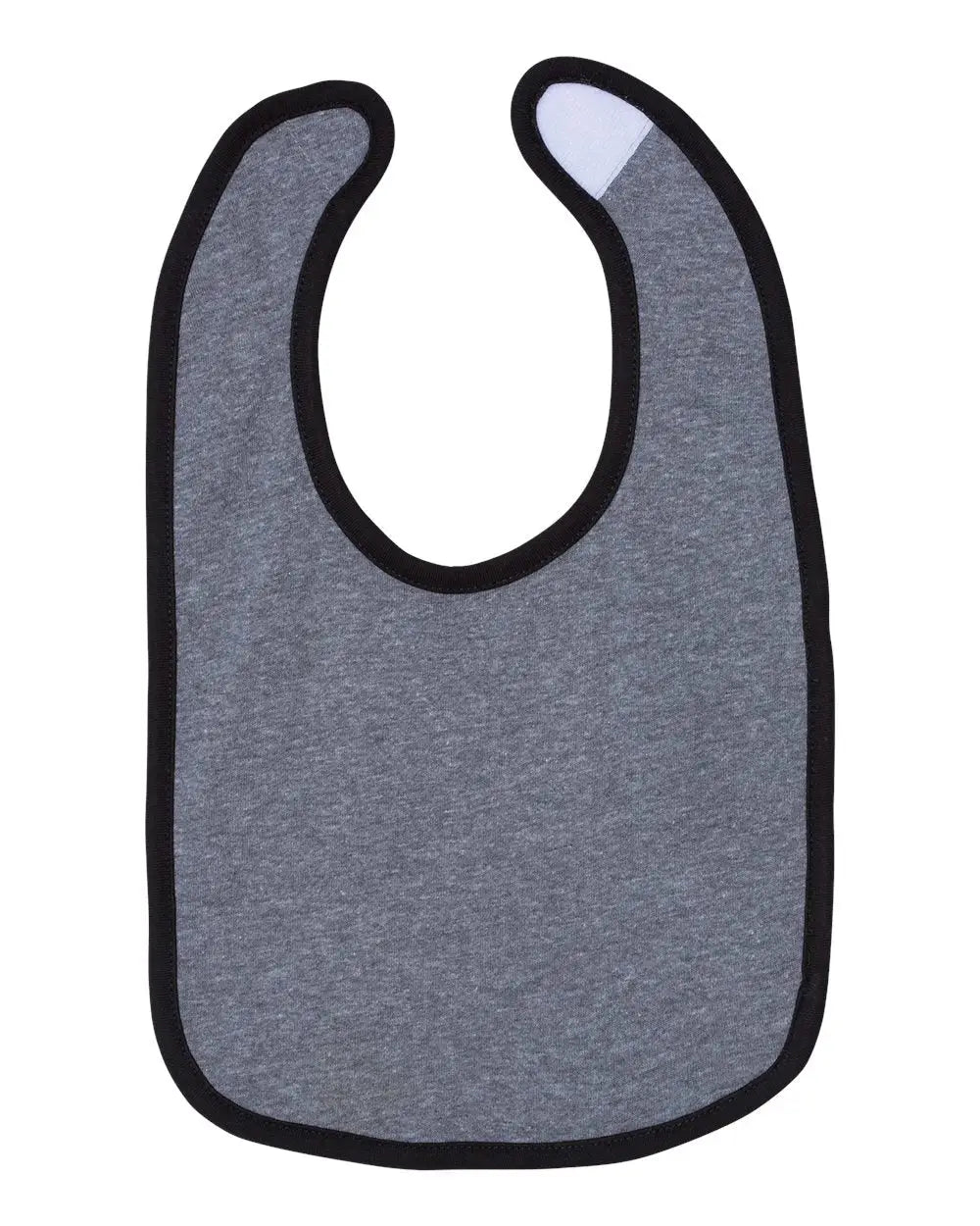 Rabbit Skins 1004 Infant Contrast Trim Premium Jersey Bib - Granite Heather Black - Heather/ / one Size Fits Most