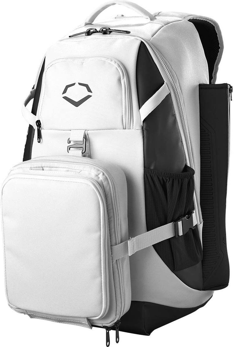 Evoshield Recruit Backpack Baseball/Softball Bat Bag - White - HIT a Doulbe - 1