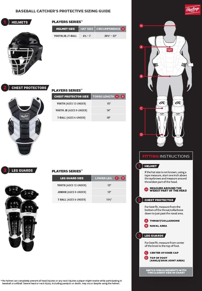 Rawlings Players 3 Series Junior Baseball Catchers Gear Set - Scarlet White - HIT a Double - 5