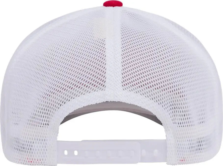 Flexfit 110m 110® Mesh-back Cap - Red White - one Size Fits Most
