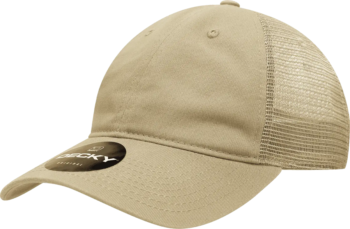 Decky 120 Relaxed Trucker Cap - Khaki - one Size Fits Most