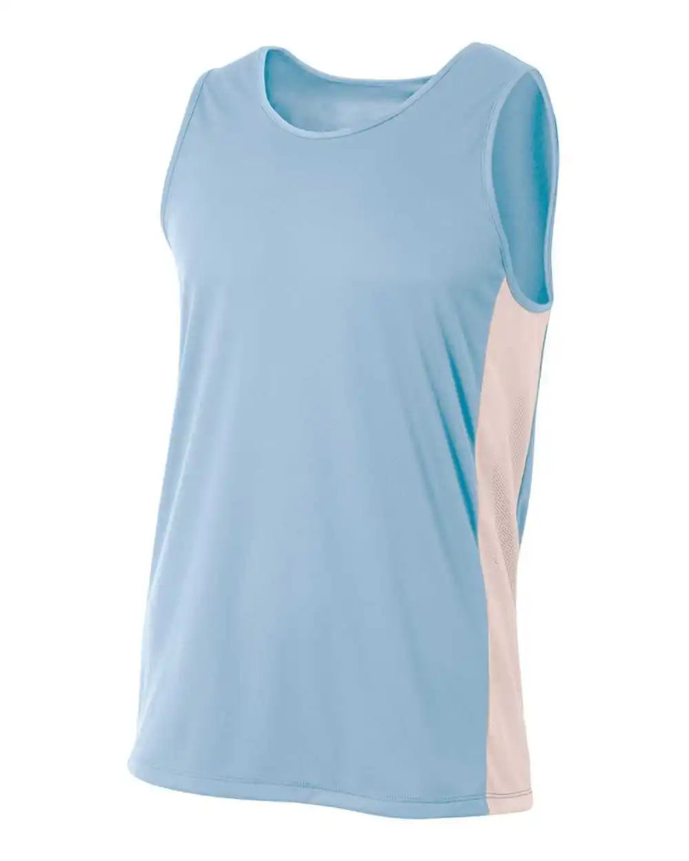 A4 N2009 Pacer Singlet - Light Blue White