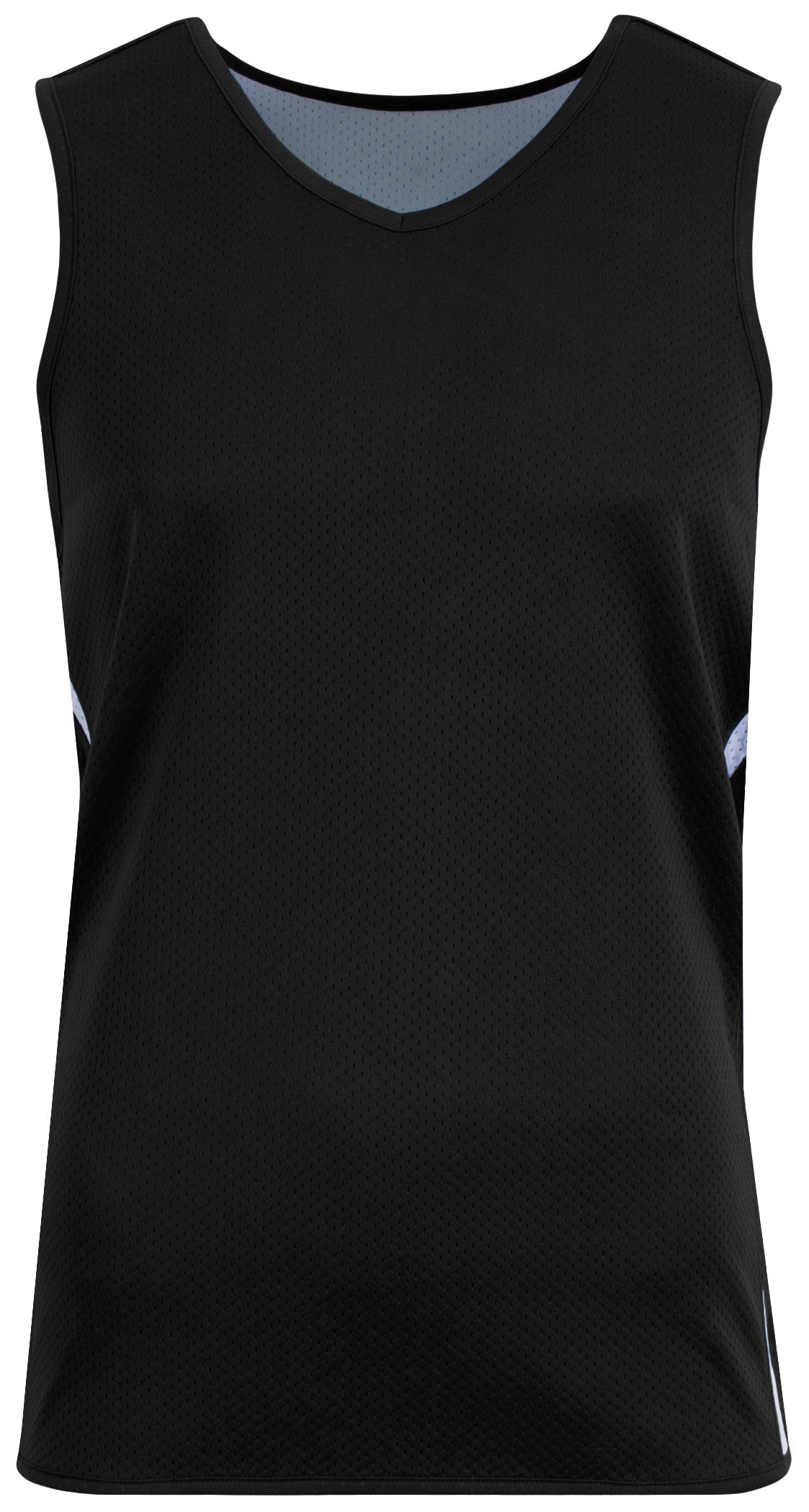 A4 N2092 Wave Single-ply Reversible Jersey - Black White - Adult s
