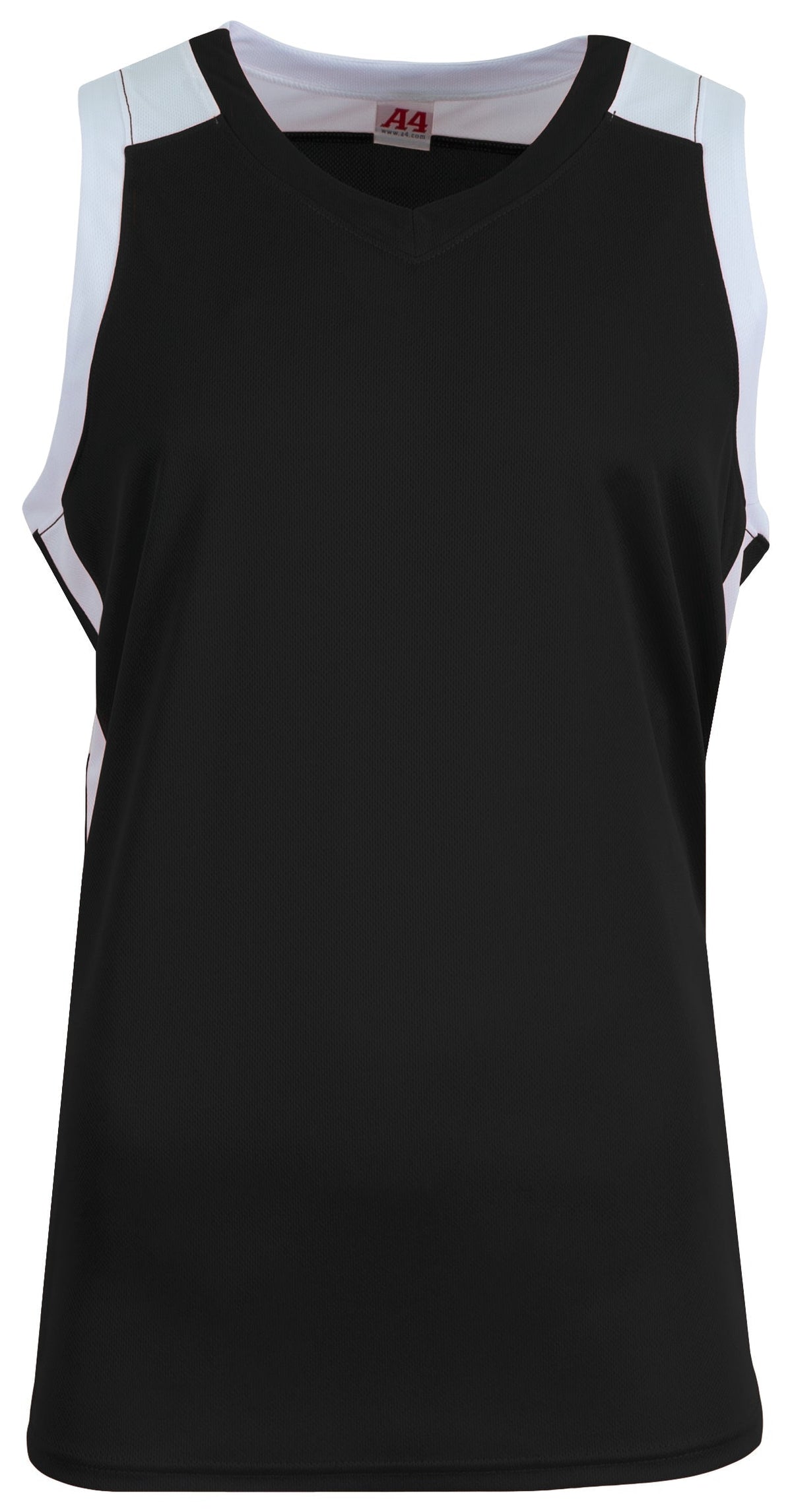 A4 N2093 Defender Basketball Jersey - Black White - Adult s