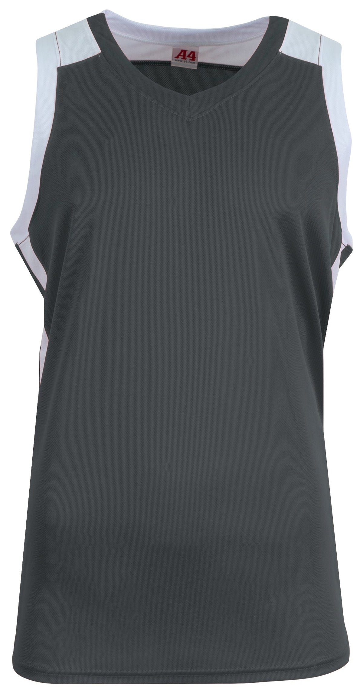A4 N2093 Defender Basketball Jersey - Graphite White - Gray-dark / Adult s