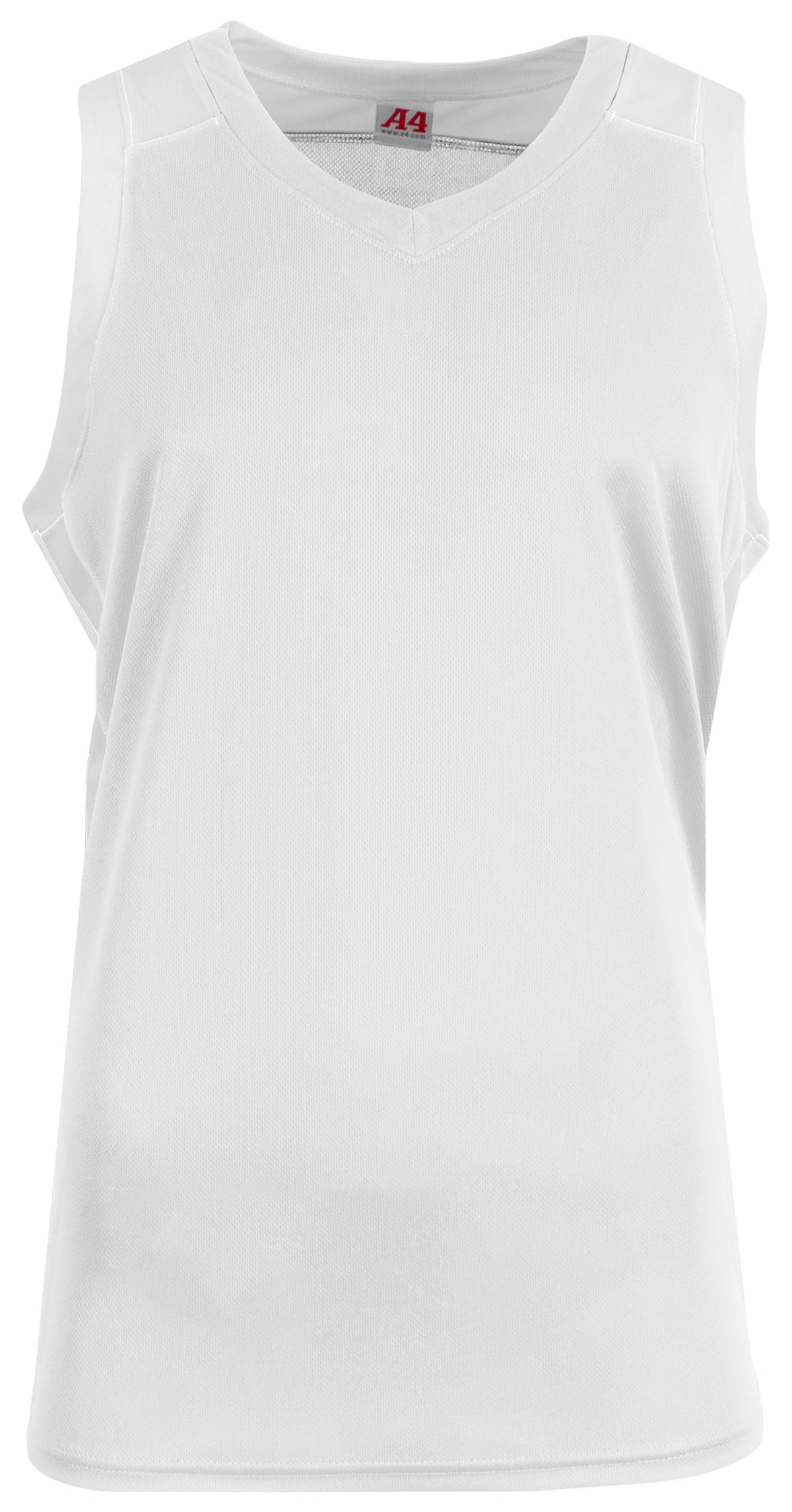 A4 N2093 Defender Basketball Jersey - White - Adult s