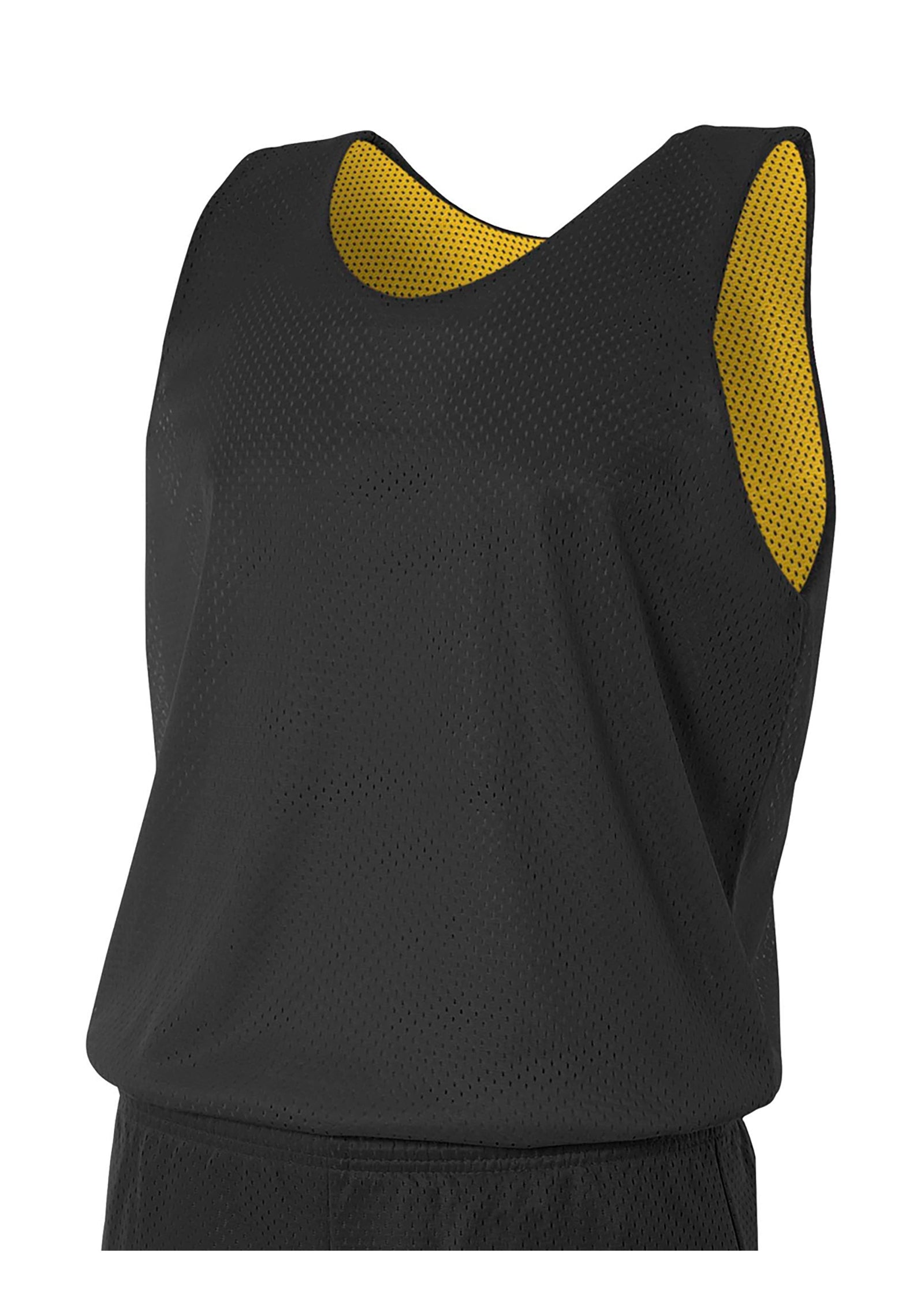 A4 N2206 Youth Reversible Mesh Tank - Black Gold