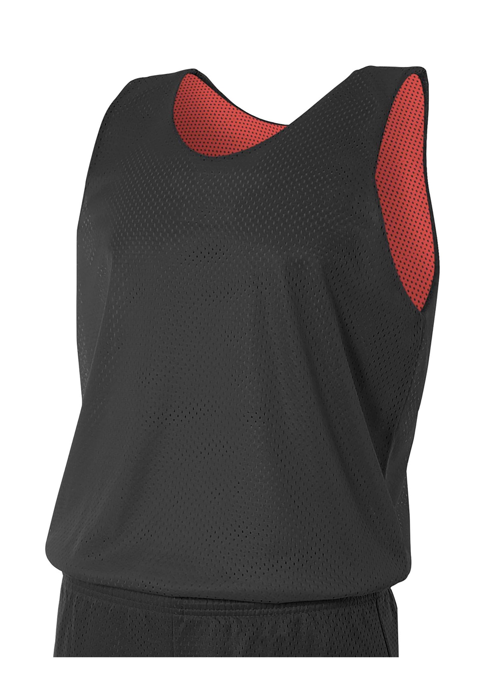 A4 N2206 Youth Reversible Mesh Tank - Black Red