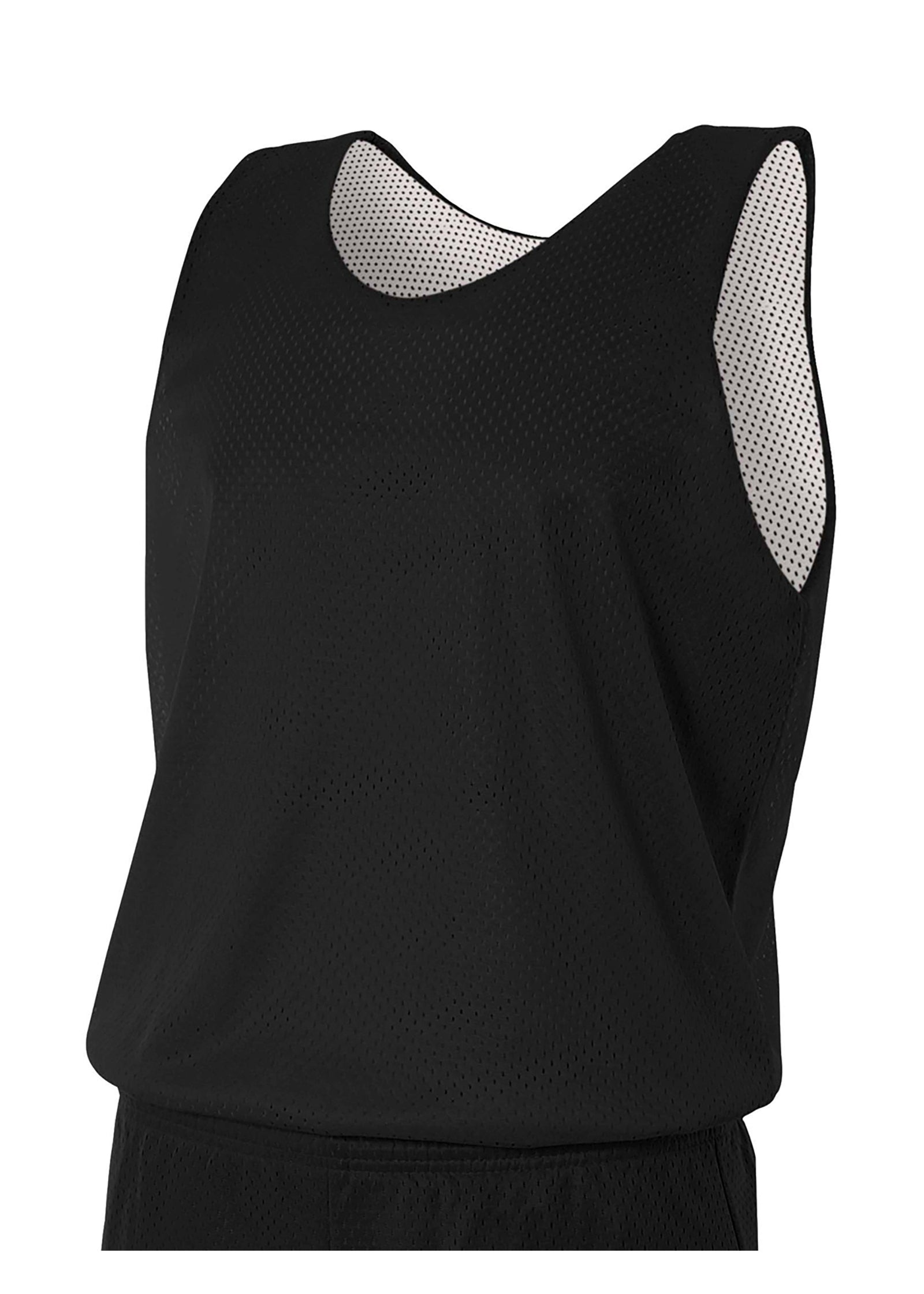 A4 N2206 Youth Reversible Mesh Tank - Black White