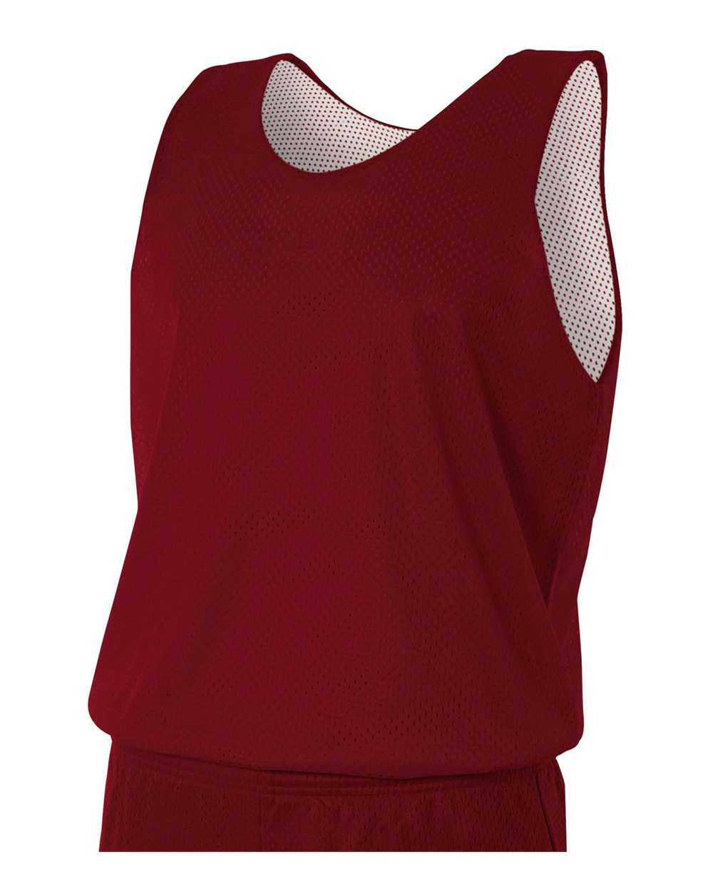 A4 N2206 Youth Reversible Mesh Tank - Cardinal White