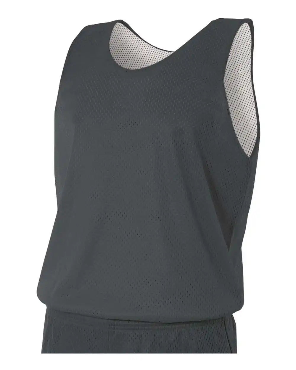 A4 N2206 Youth Reversible Mesh Tank Graphite White