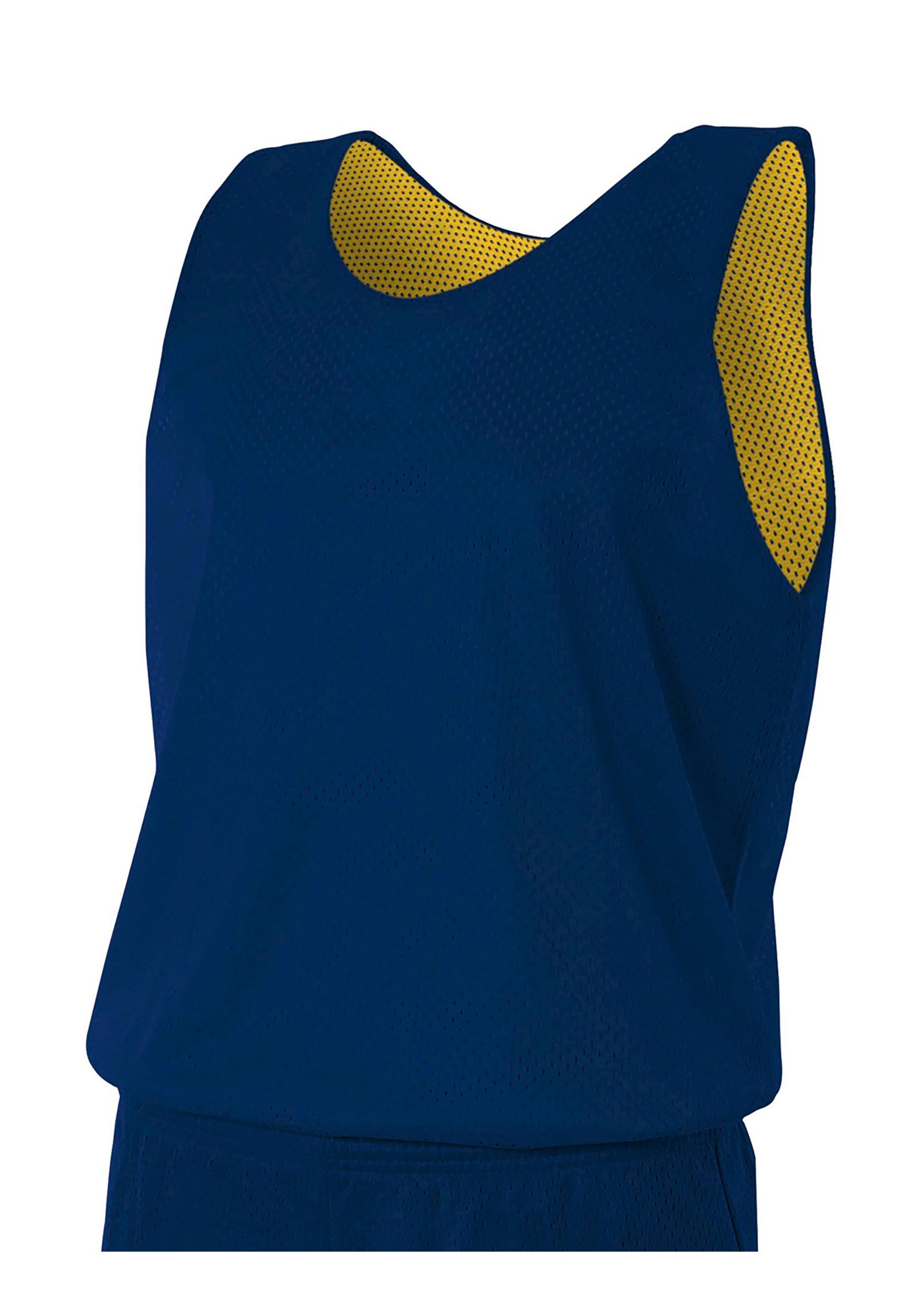 A4 N2206 Youth Reversible Mesh Tank - Navy Gold