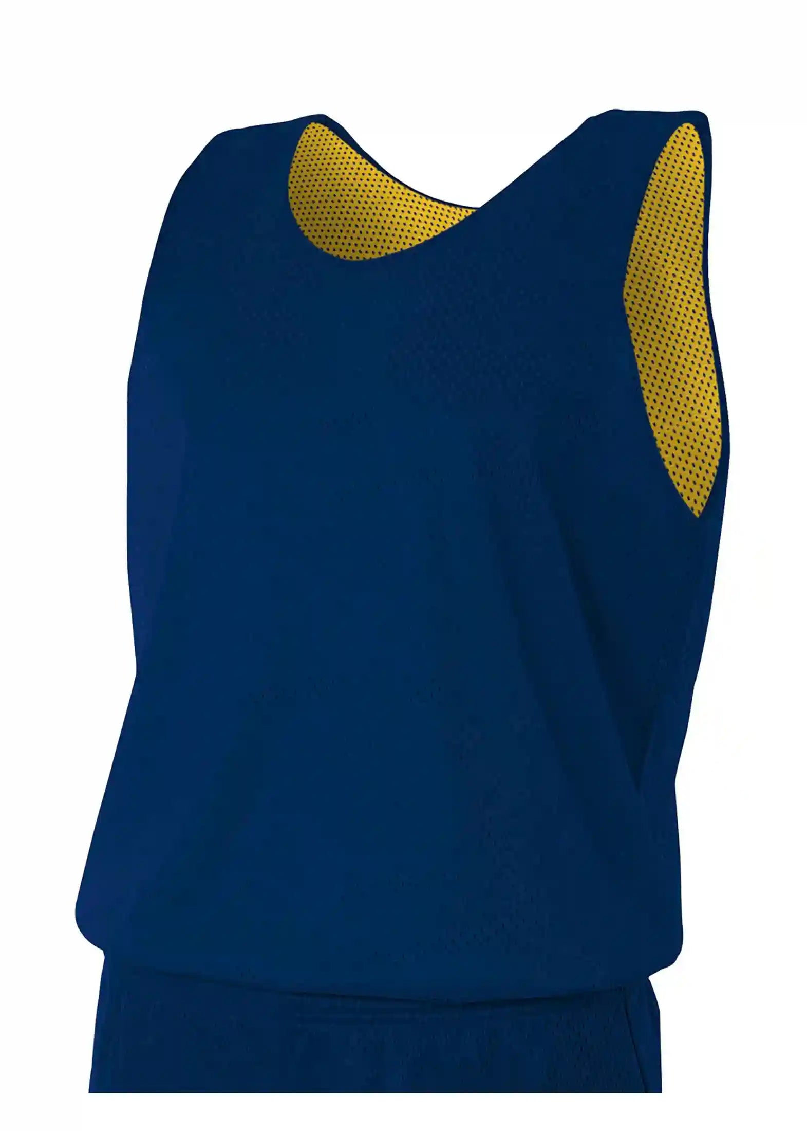 A4 N2206 Youth Reversible Mesh Tank - Navy Gold