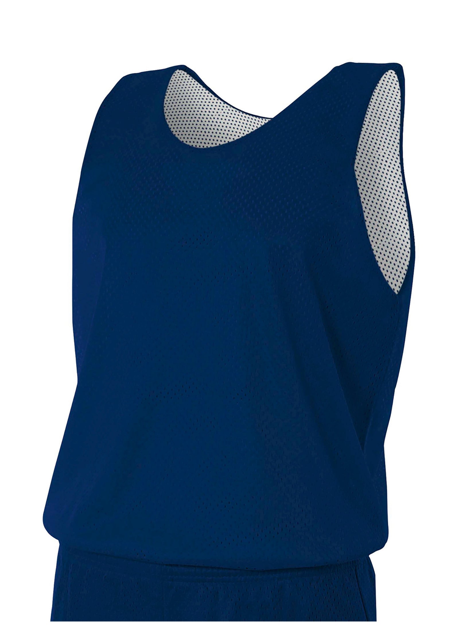 A4 N2206 Youth Reversible Mesh Tank - Navy White