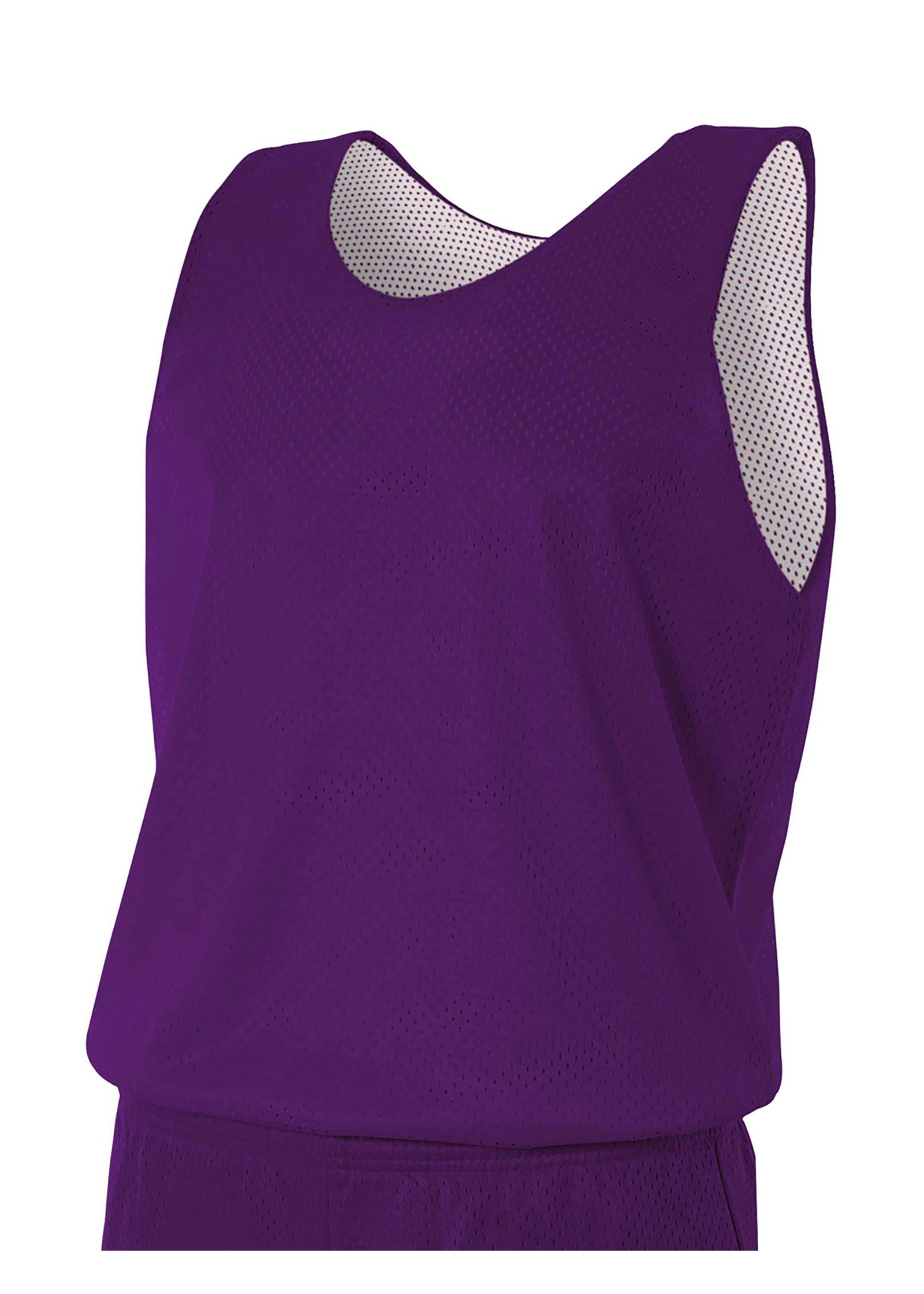 A4 N2206 Youth Reversible Mesh Tank - Purple White