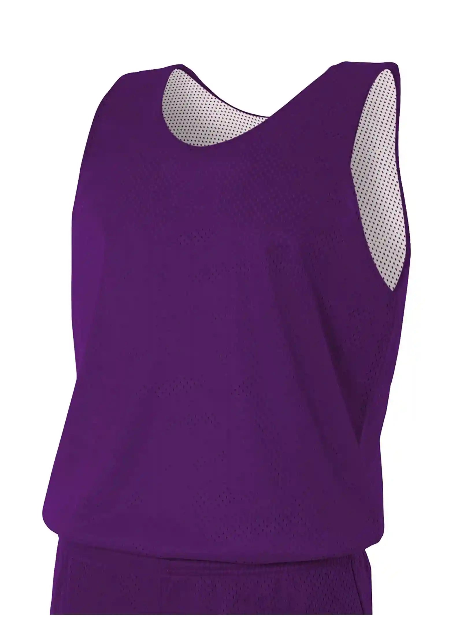 A4 N2206 Youth Reversible Mesh Tank - Purple White