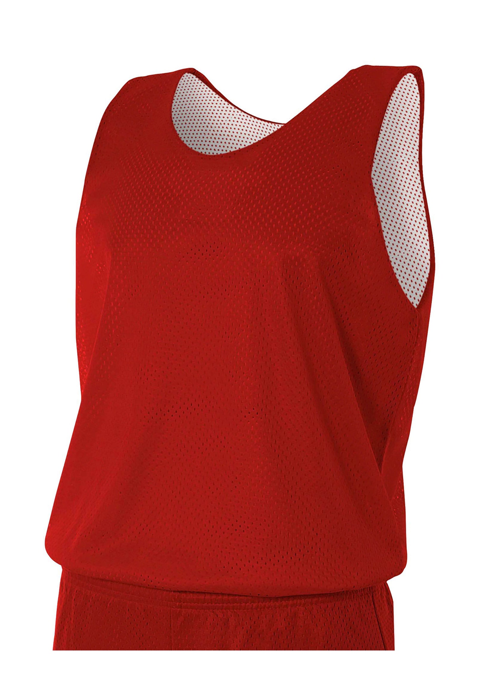 A4 N2206 Youth Reversible Mesh Tank - Scarlet White