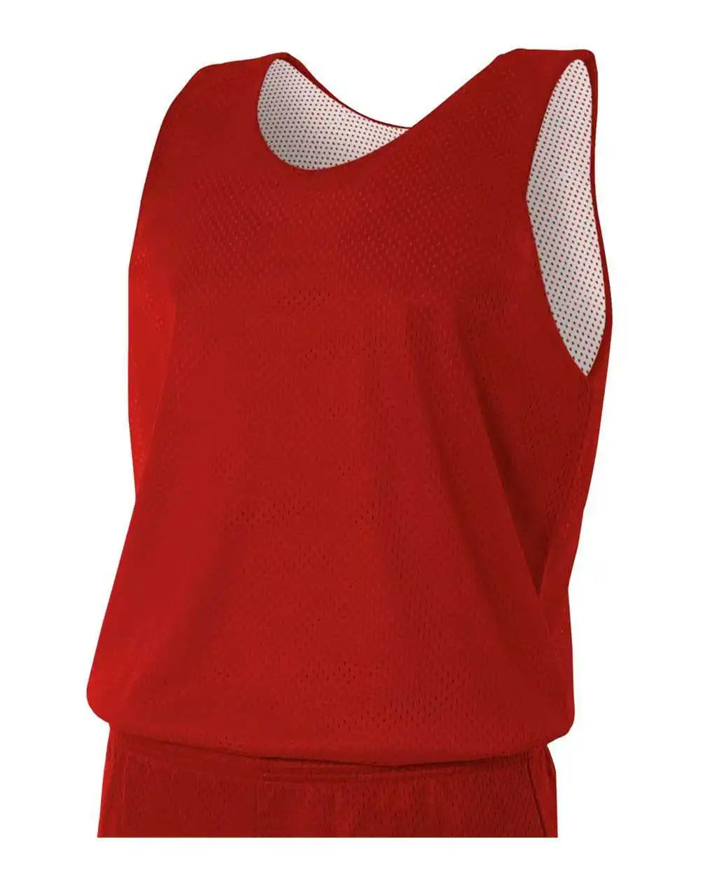 A4 N2206 Youth Reversible Mesh Tank Scarlet White